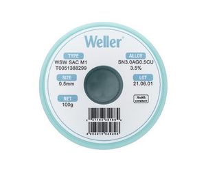 Weller WSW SAC M1 Soldeertin, loodvrij Spoel Sn3,0Ag0,5Cu 100 g 0.5 mm