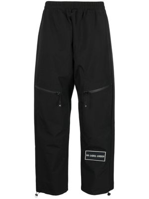 44 LABEL GROUP pantalon droit à patch logo - Noir