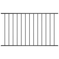 Schuttingpaneel gepoedercoat staal 1,7x1,17 m zwart