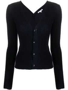 Patrizia Pepe cardigan en maille Essential à design nervuré - Noir