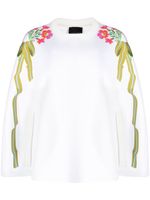 Cynthia Rowley cape à fleurs - Blanc