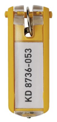 Sleutellabel Durable 1957 met ring geel Sleutellabel Durable 1957 met ring geel