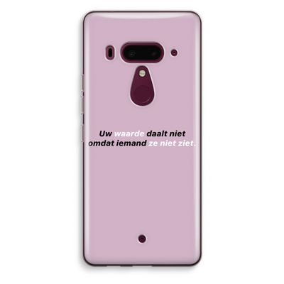 uw waarde daalt niet: HTC U12+ Transparant Hoesje