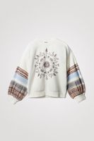 Trui met baggy mouwen - WHITE - L
