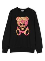 Moschino Kids sweat à logo imprimé - Noir