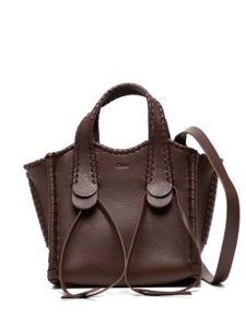 Chloé petit sac à bandoulière Mony en cuir - Marron