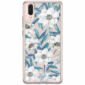 Huawei P20 siliconen hoesje - Touch of flowers