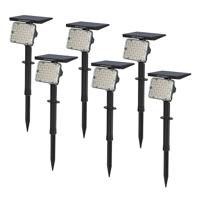 Set van 6 Eagle solar Prikspots - Incl. Schemerschakelaar - PIR - CCT 3000K en 4000K - 4 lichtstanden - 200lm - 6-12 uur brandtijd - Kantelbaar - IP65 waterdicht - Tuinspot
