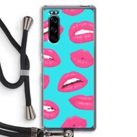 Bite my lip: Sony Xperia 5 Transparant Hoesje met koord
