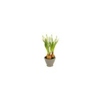 Kunstbloem in pot Muscari wit H28cm