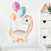 Muursticker - Baby dinosaurus met ballonnen 2 - thumbnail