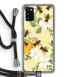 No flowers without bees: Samsung Galaxy A41 Transparant Hoesje met koord