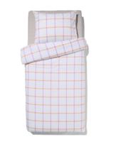 HEMA Dekbedovertrek 140x200/220cm zacht katoen ruiten lila (multi)