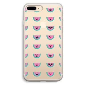 Smiley watermeloenprint: iPhone 7 Plus Transparant Hoesje