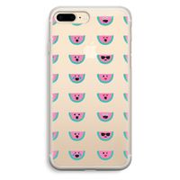 Smiley watermeloenprint: iPhone 7 Plus Transparant Hoesje