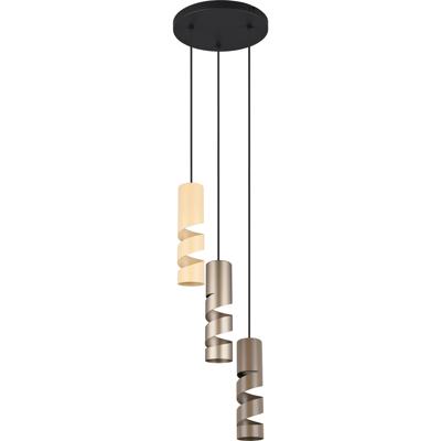LED Hanglamp - Trion Meser - GU10 Fitting - 3-lichts - Rond - IP20 - Meerkleurig - Metaal