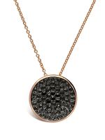 LEO PIZZO collier à pendentif Coin en or rose 18ct orné de diamants