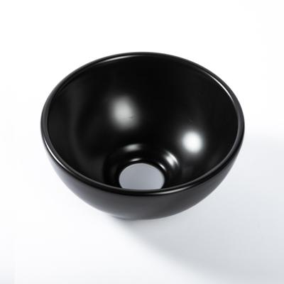 QeramiQ Dely Waskom - 20x20x9cm - keramiek - rond - mat zwart SW1102404