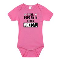 Sssht kijken voetbal verkleed/cadeau baby rompertje roze meisjes EK / WK supporter