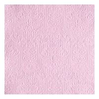 45x Servetten roze met decoratie 3-laags - Feestservetten - thumbnail