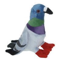 Knuffel duif - gekleurd - 19 cm - pluche - vogel - knuffelduif - duiven - knuffeldier