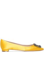 Manolo Blahnik ballerines Hangisi à boucles - Jaune