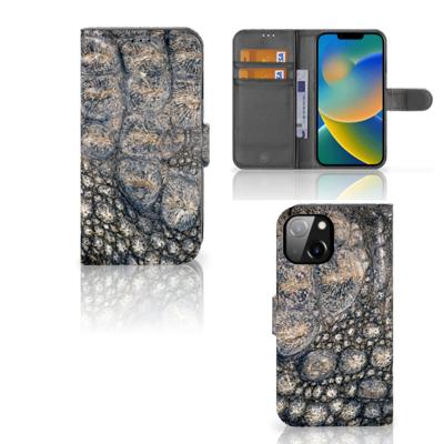 Apple iPhone 14 | Telefoonhoesje | Met pasjeshouder | Krokodillenprint