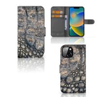 Apple iPhone 14 | Telefoonhoesje | Met pasjeshouder | Krokodillenprint