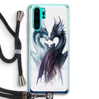Yin Yang Dragons: Huawei P30 Pro Transparant Hoesje met koord