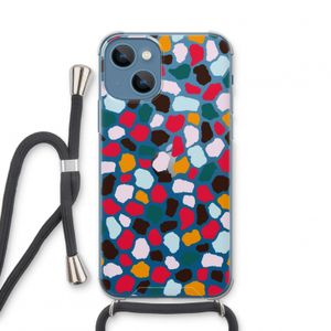 Colored Giraffe: iPhone 13 mini Transparant Hoesje met koord