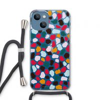 Colored Giraffe: iPhone 13 mini Transparant Hoesje met koord