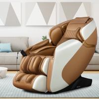 Hele Lichaam Massagestoel Zero Gravity SL Track Massagestoel met Luchtcompressie en Verwarming Lichtbruin