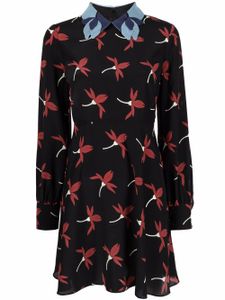 Valentino Garavani robe courte à fleurs - Noir