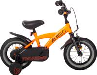 AMIGO Thunder 12 Inch 21 cm Jongens Terugtraprem Neon Oranje/Zwart