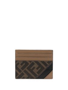 FENDI porte-cartes à logo imprimé - Marron