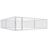 Hondenkennel voor buiten 4x4x1 m gegalvaniseerd staal