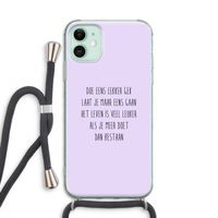 Gek: iPhone 11 Transparant Hoesje met koord