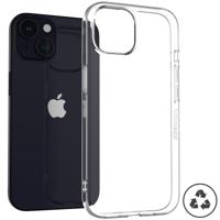 Accezz 100% Recycled Clear Backcover iPhone 15 Smartphone screenprotector Transparant - thumbnail