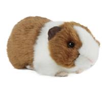 Living Nature - Pluche cavia - bruin - 20 cm - knuffel - speelgoed met geluid