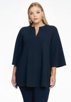 Yoek Tuniek flare met wijde mouwen | Blauw | Maat 58/60