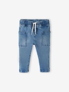 Denim babybroek met elastische tailleband double stone