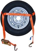 BÜNTE Wheel lashing strap 3000m 3-piece ratchets