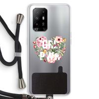 GRL PWR Flower: Oppo A94 5G Transparant Hoesje met koord