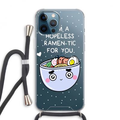 I'm A Hopeless Ramen-Tic For You: iPhone 12 Pro Max Transparant Hoesje met koord