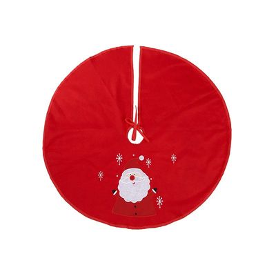 Kerstboomrok/kerstboom kleed rood met sneeuwpop 90 cm