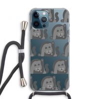 Cats: iPhone 12 Pro Transparant Hoesje met koord