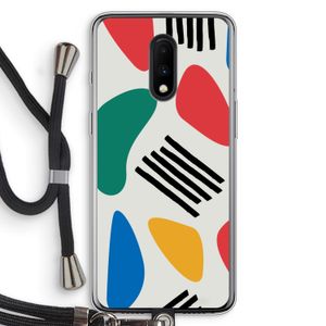 Illustratieve pop 1: OnePlus 7 Transparant Hoesje met koord
