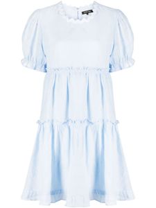 tout a coup robe évasée à volants superposés - Bleu