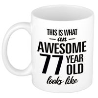 Awesome 77 year cadeau mok / beker 300 ml Awesome 77 year cadeau mok / beker 300 ml