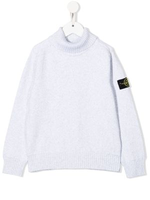Stone Island Junior pull à motif Compass signature - Gris